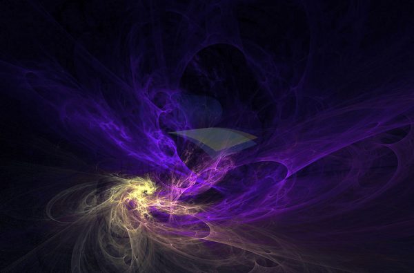 Abstracto Espectro morado y amarillo