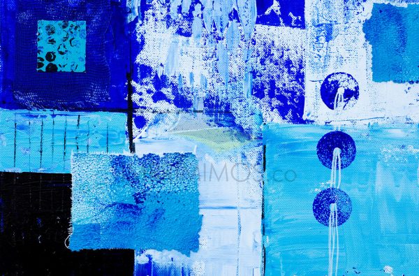 Abstracto Manchas de pintura azules