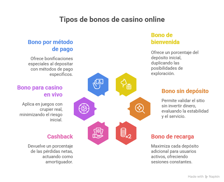 Tipos de bonos de casino online